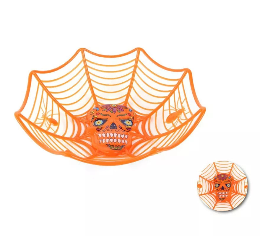 Translation missing: es.Cesta Telaraña con Calavera 27x25,5x7,5 cm en varios colores