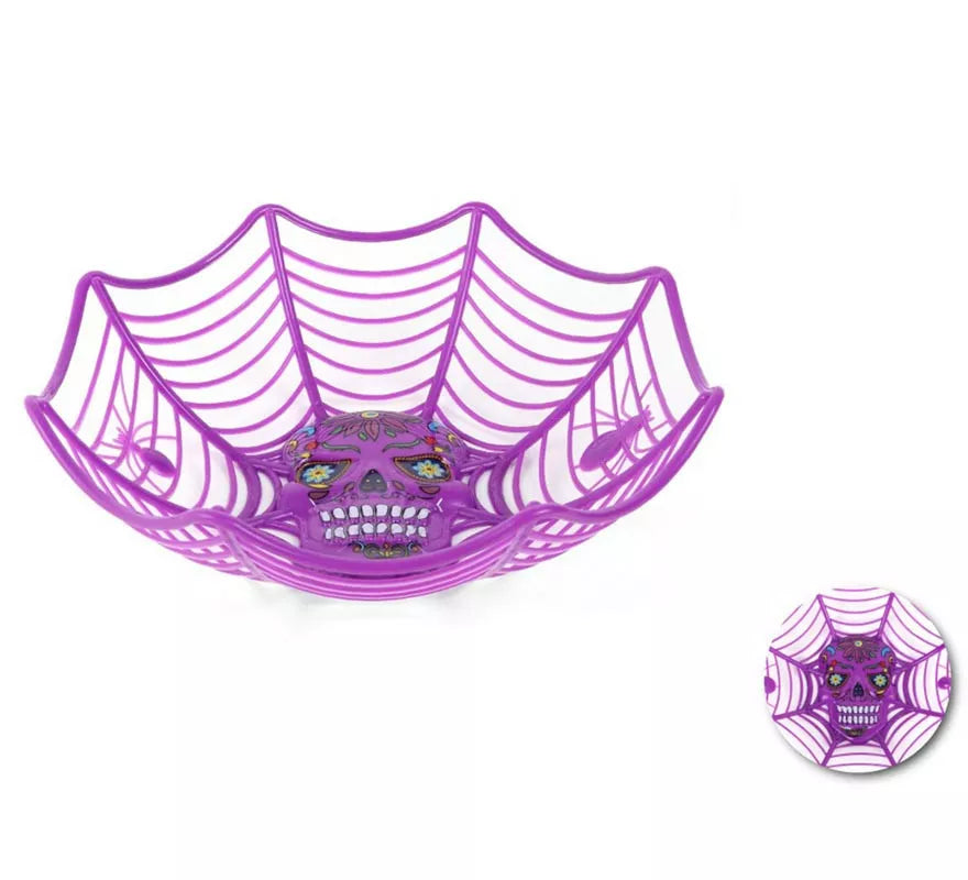 Translation missing: es.Cesta Telaraña con Calavera 27x25,5x7,5 cm en varios colores