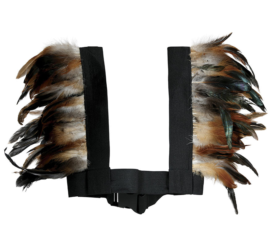 Translation missing: es.Chaleco con Plumas marrones adulto