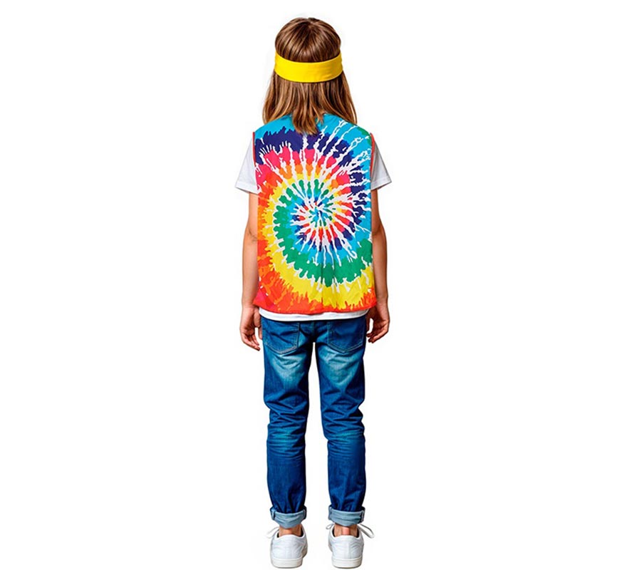 Chaleco de Hippie círculos multicolor infantil