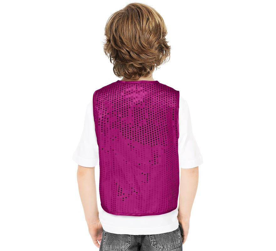 Translation missing: es.Chaleco de Lentejuelas fucsia para niños