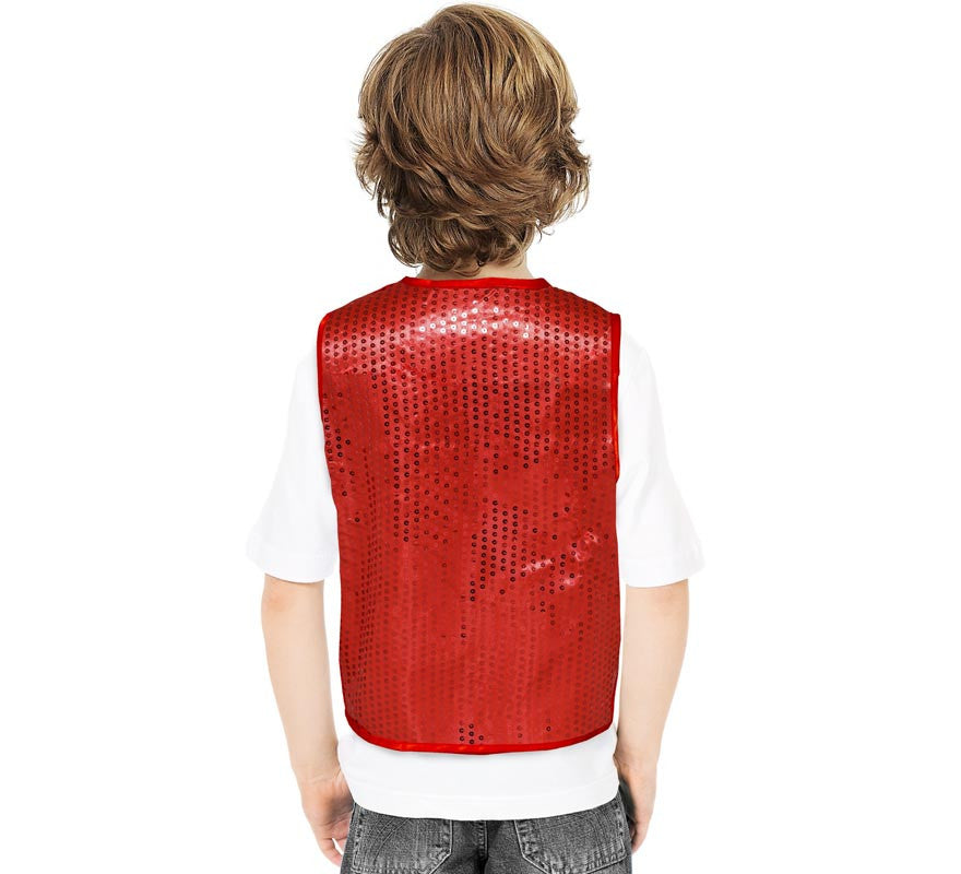 Translation missing: es.Chaleco de Lentejuelas rojo para niños