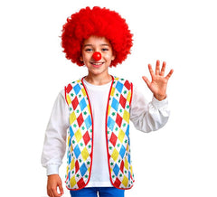 Chaleco de Payaso rombos y estrellas infantil