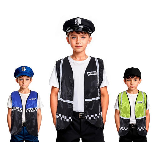 Chaleco de Policía a cuadros infantil en varios colores
