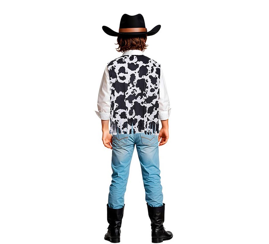 Translation missing: es.Chaleco de Vaquero negro estampado infantil