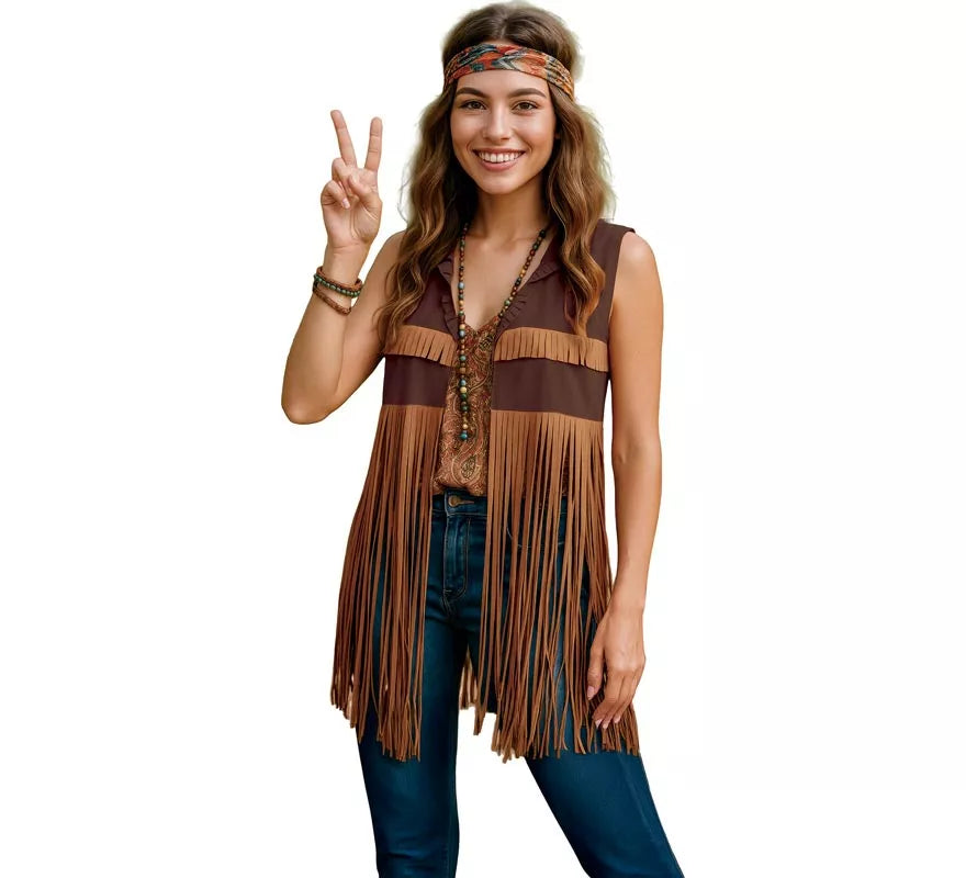 Translation missing: es.Chaleco Hippie con Flecos para mujer