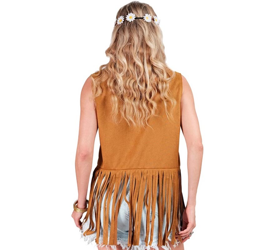 Translation missing: es.Chaleco Hippie con Flores marrón para mujer