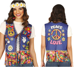 Chaleco Hippie Peace & Love adulto