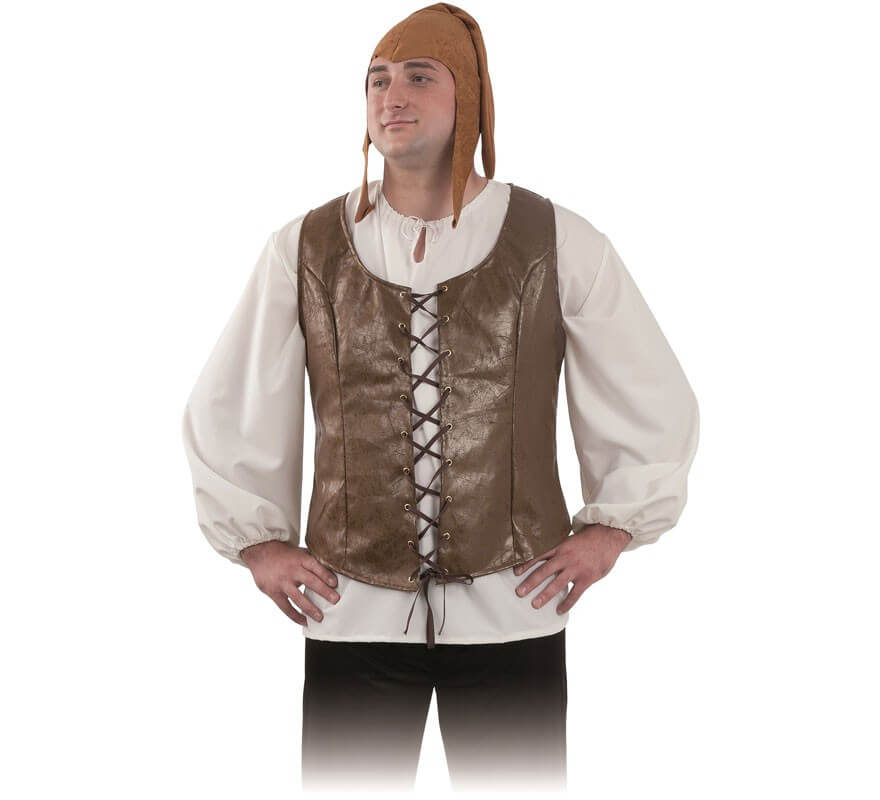 Translation missing: es.Chaleco Marrón Medieval para hombre