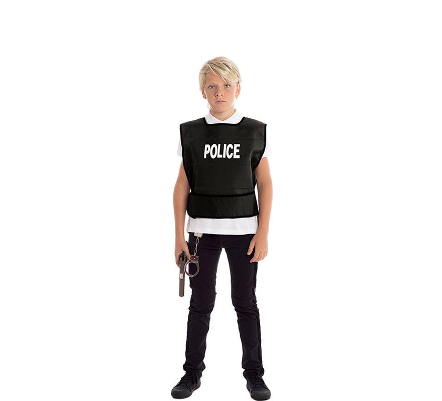 Translation missing: es.Chaleco negro de Policía para niño