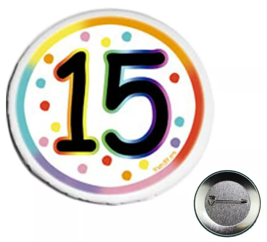 Translation missing: es.Chapa Felices 15 Años de 6 cm de diámetro