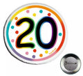 Chapa Felices 20 Años de 6 cm de diámetro