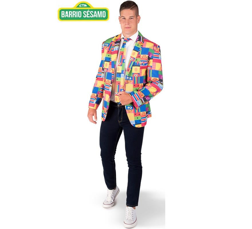 Translation missing: es.Chaqueta de Barrio Sésamo multicolor para hombre