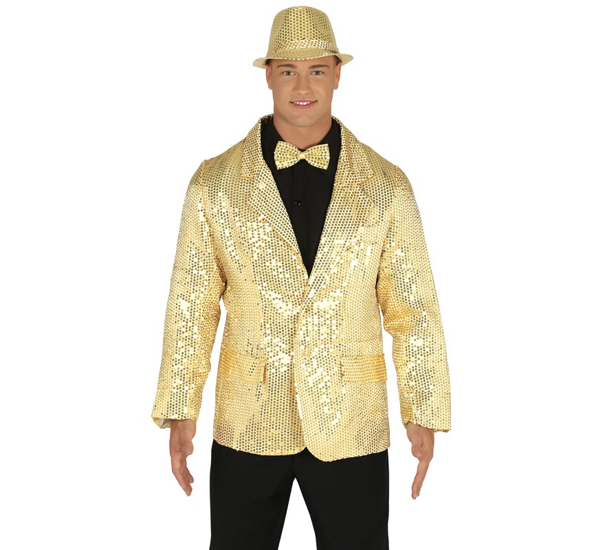 Translation missing: es.Chaqueta de Lentejuelas Dorada para hombre