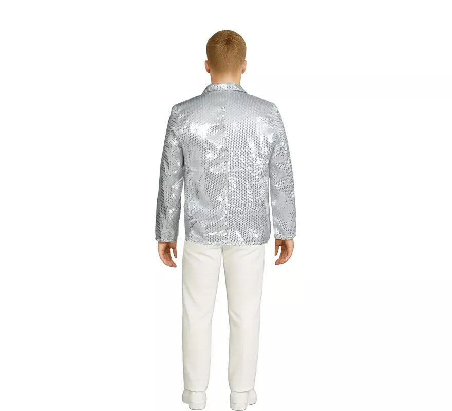 Translation missing: es.Chaqueta de Lentejuelas Plateada para hombre