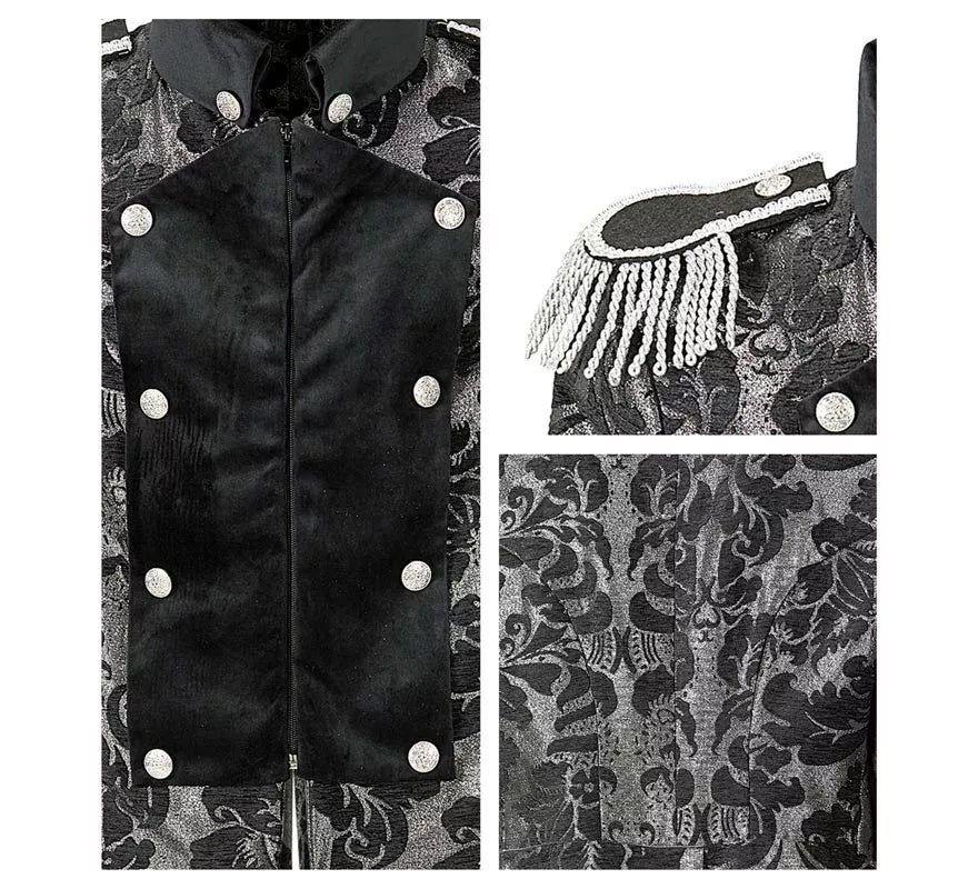 Chaqueta Jacquard época plateada para hombre