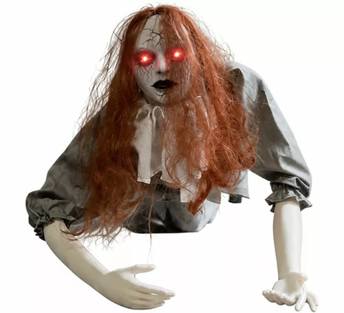 Chica Muerta Arrastrándose con Luz, Sonido y Movimiento de 40x90x60 cm