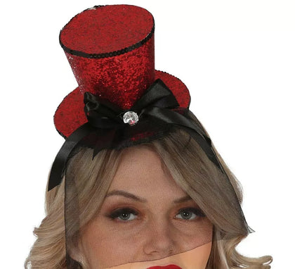 Chistera Mini Roja con Diadema