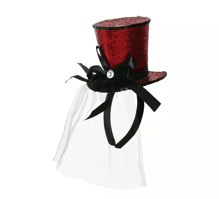 Translation missing: es.Chistera Mini Roja con Diadema