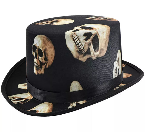 Chistera negra con Calaveras