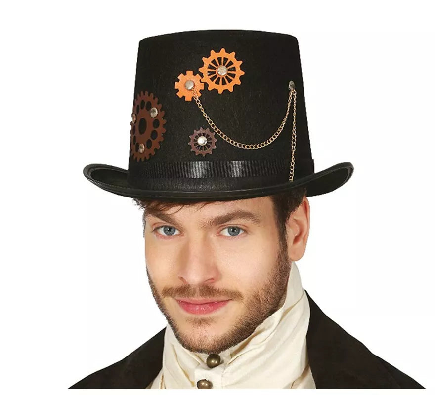 Translation missing: es.Chistera Steampunk Negra Elegante