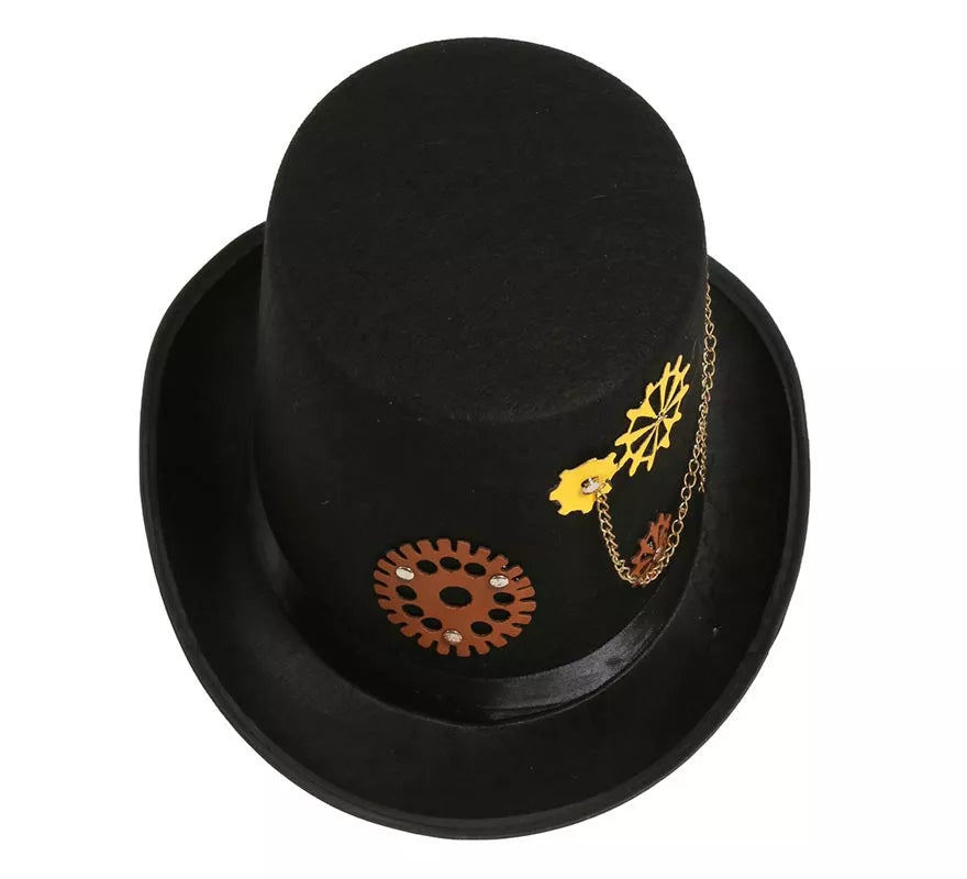 Translation missing: es.Chistera Steampunk Negra Elegante
