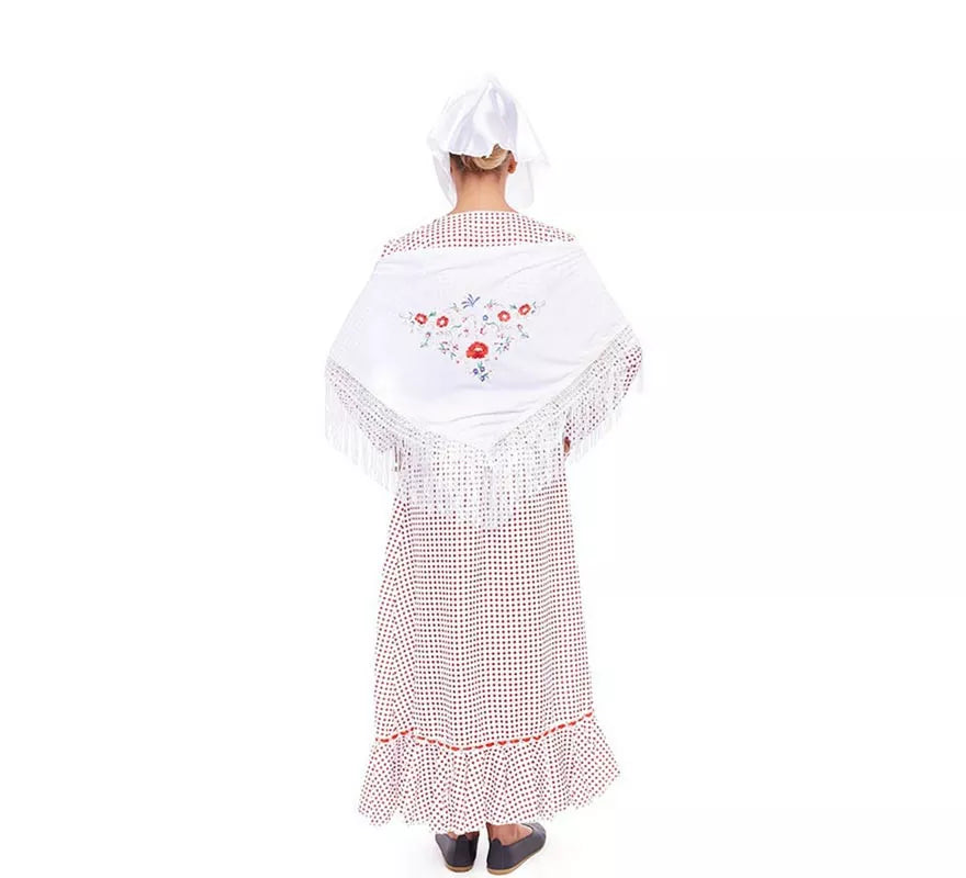 Translation missing: es.Chulapa blanco con lunares rojos para niña