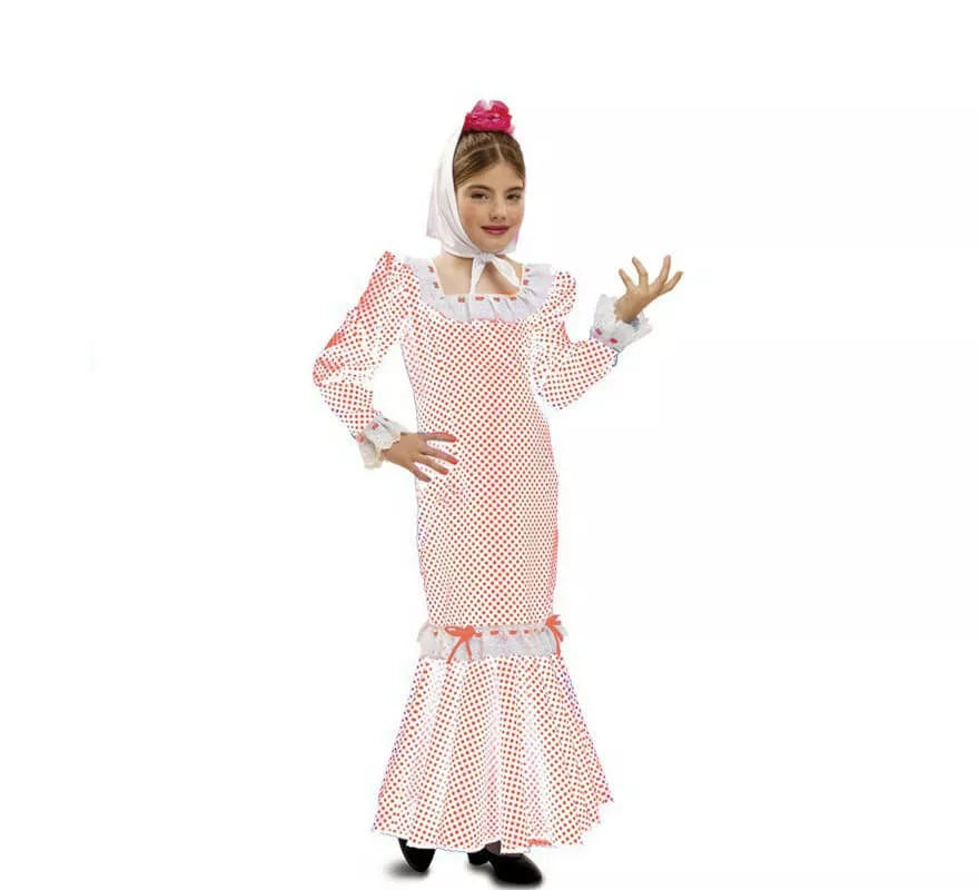 Translation missing: es.Chulapa o madrileña blanco para niña
