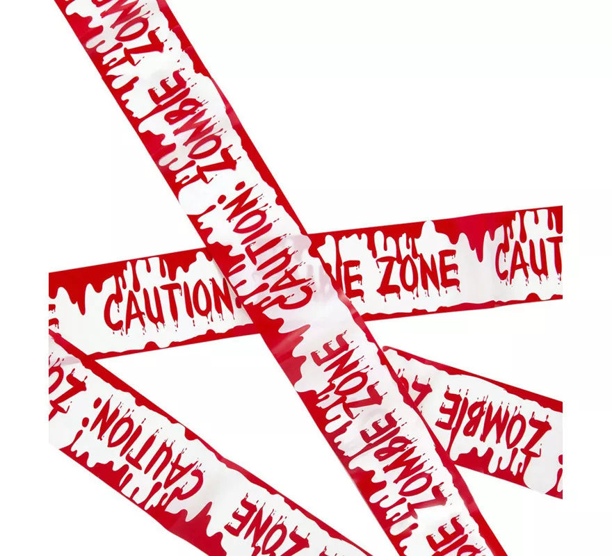 Translation missing: es.Cinta Advertencia Caution: Zombie Zone de 7,2 m