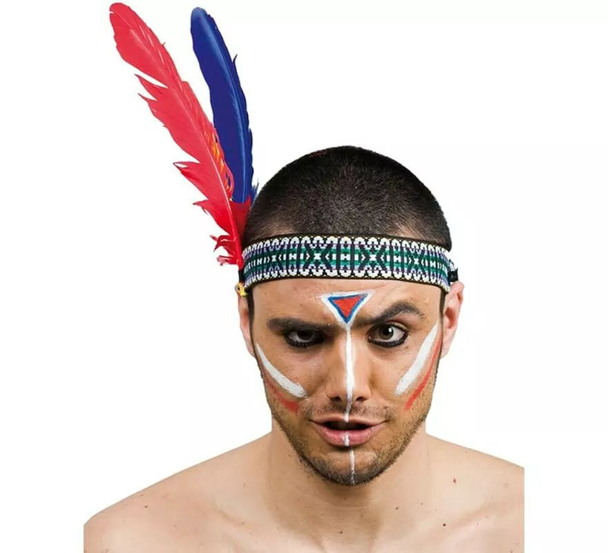 Translation missing: es.Cinta de Indio con 2 Plumas