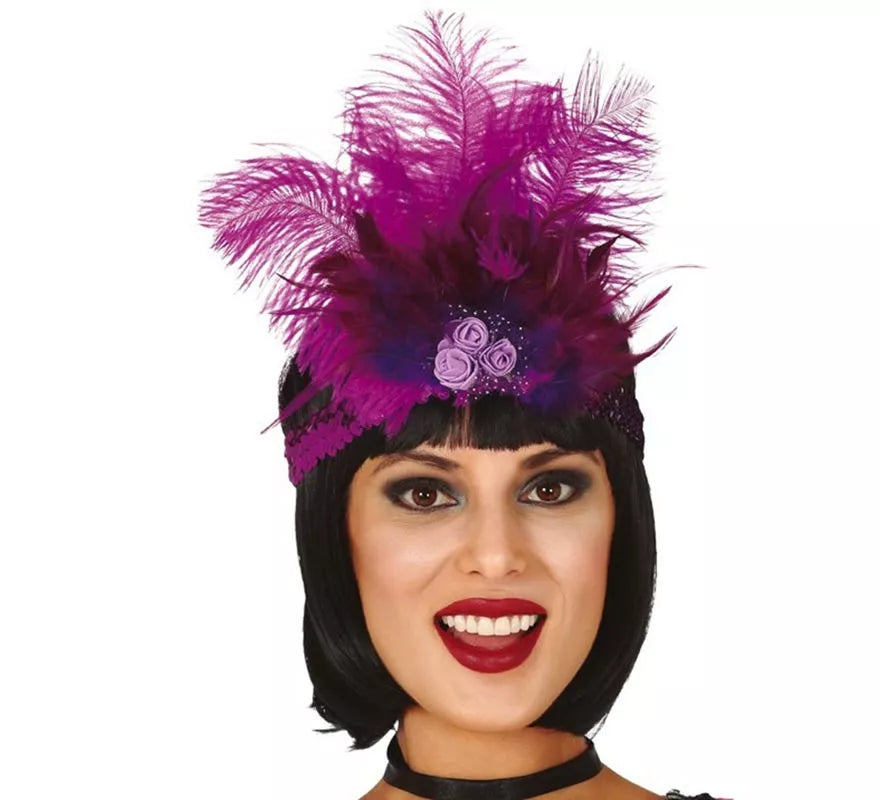 Translation missing: es.Cinta de Lentejuelas Fucsia con Plumas