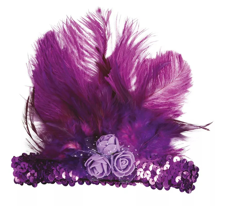 Translation missing: es.Cinta de Lentejuelas Fucsia con Plumas