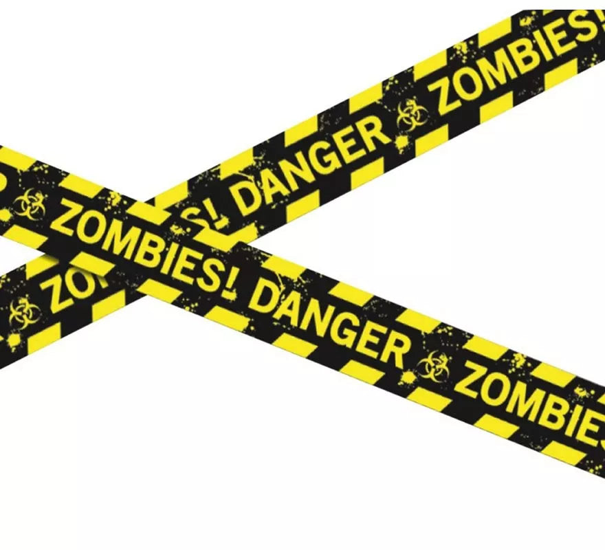 Translation missing: es.Cinta de policía de peligro Zombie de 600 cm