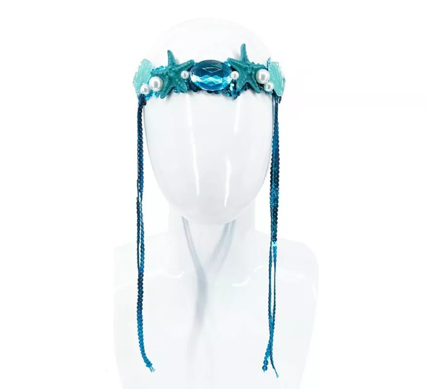 Translation missing: es.Cinta de Sirena azul para el cabello de 35 cm