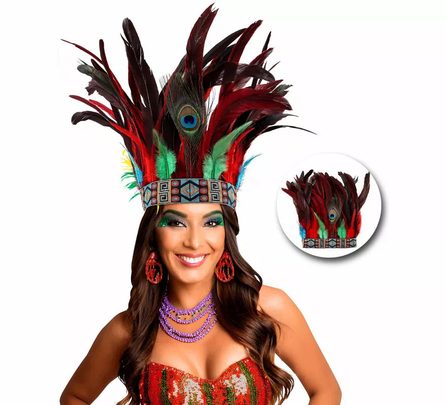 Translation missing: es.Cinta Tribal de Plumas Pavo Real