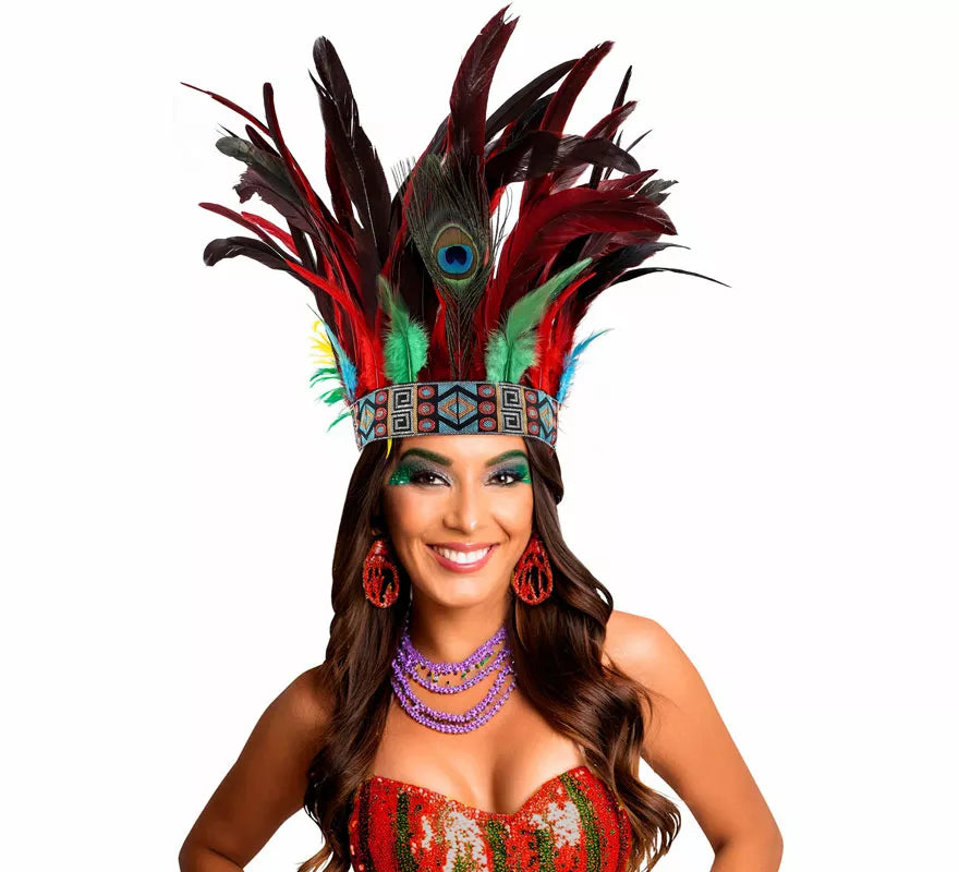 Translation missing: es.Cinta Tribal de Plumas Pavo Real