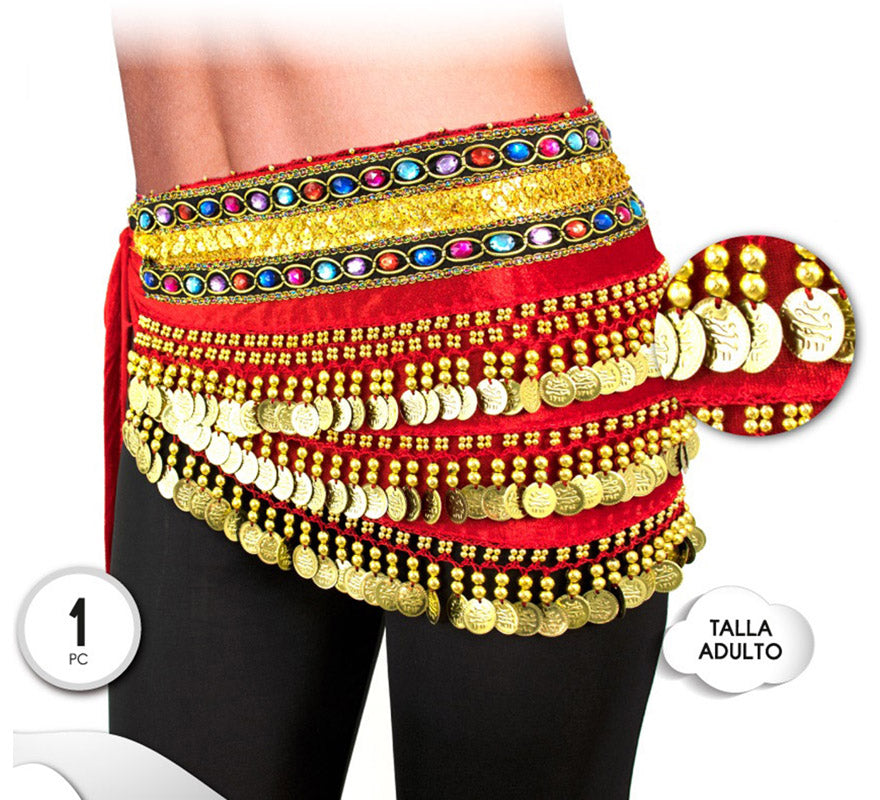 Cinturón Pañuelo de Danza Oriental en varios colores para mujer