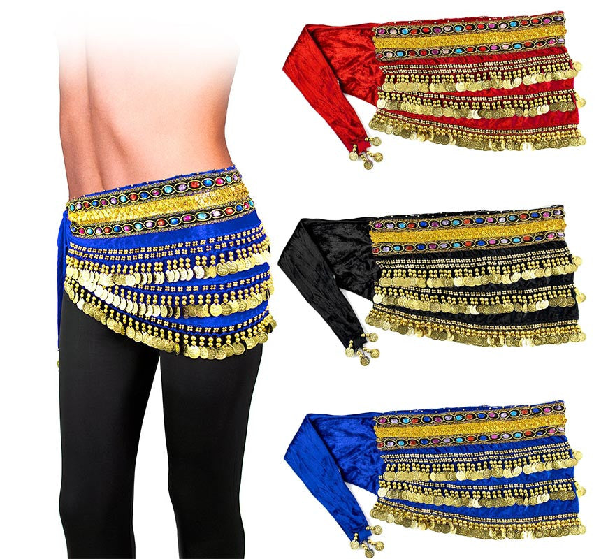 Translation missing: es.Cinturón Pañuelo de Danza Oriental en varios colores para mujer