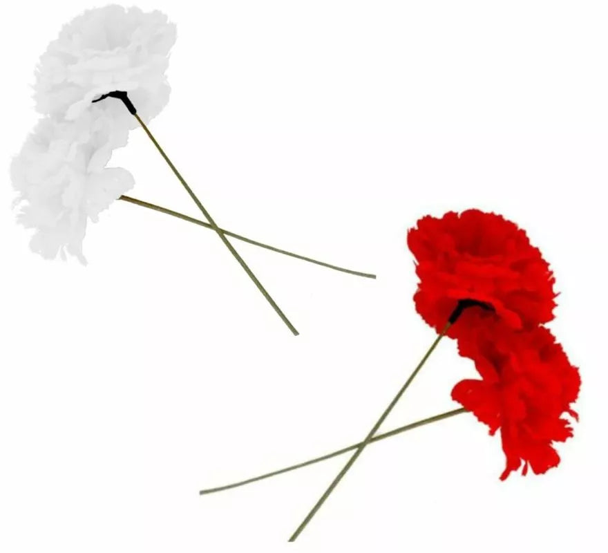 Translation missing: es.Clavel Sevillana o Chulapa 8 cm con Varilla 18 cm en varios colores
