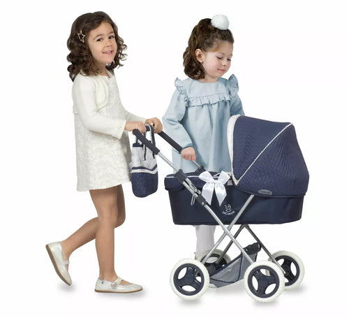 Coche de Muñecas de hasta 48 cm Plegable con Sombrilla y Bolso