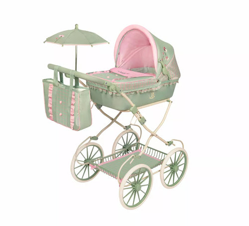 Coche de Muñecas de hasta 48 cm Plegable con Sombrilla y Bolso