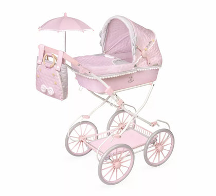 Coche de Muñecas de hasta 48 cm Plegable con Sombrilla y Bolso