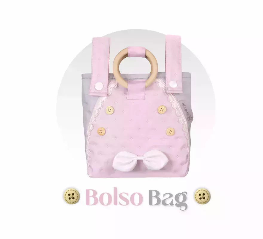 Coche de Muñecas de hasta 48 cm Plegable con Sombrilla y Bolso