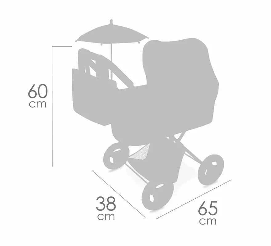 Translation missing: es.Coche de Muñecas de hasta 48 cm Plegable con Sombrilla y Bolso