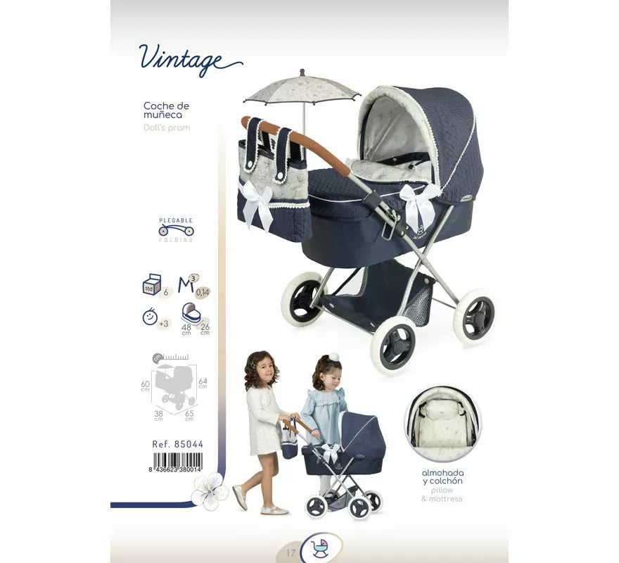 Translation missing: es.Coche de Muñecas de hasta 48 cm Plegable con Sombrilla y Bolso