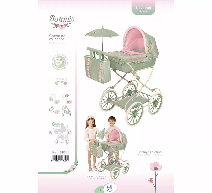 Translation missing: es.Coche de Muñecas de hasta 48 cm Plegable con Sombrilla y Bolso