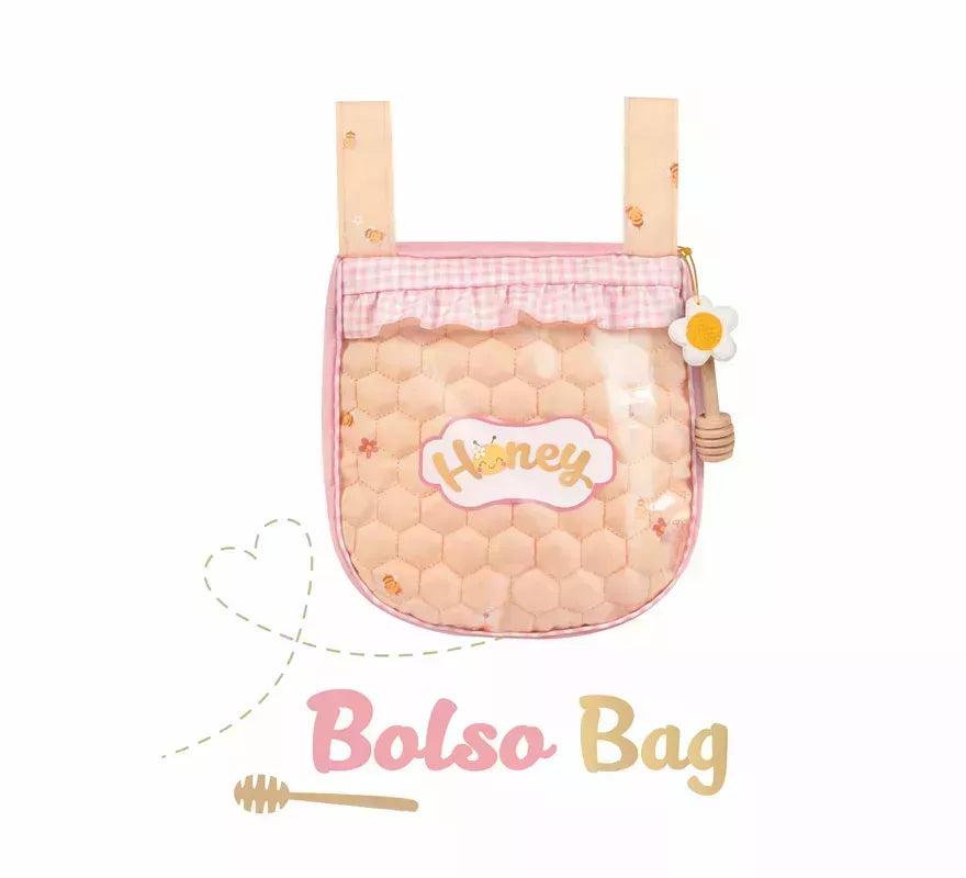 Coche de Muñecas de hasta 48 cm Plegable con Sombrilla y Bolso