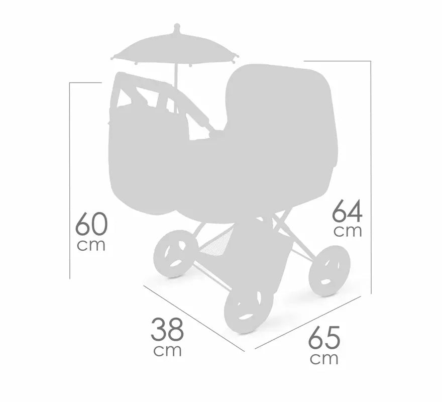 Translation missing: es.Coche de Muñecas de hasta 48 cm Plegable con Sombrilla y Bolso