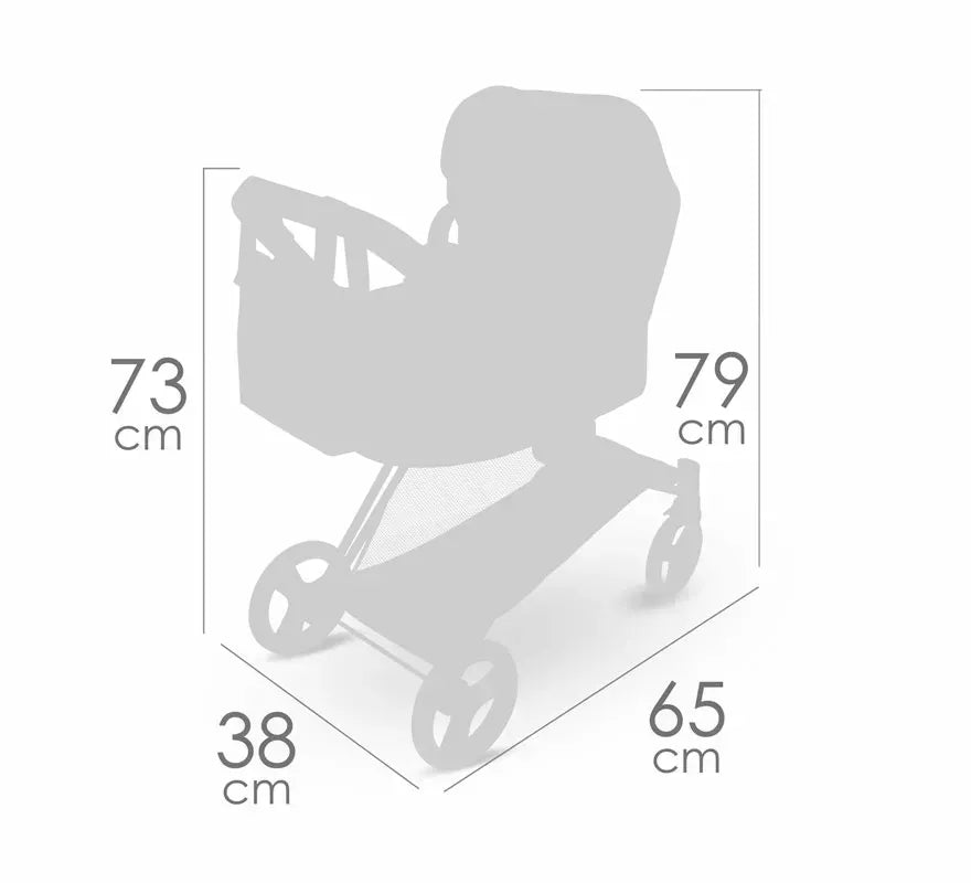 Coche de Muñecas de hasta 50 cm 3 en 1 Plegable