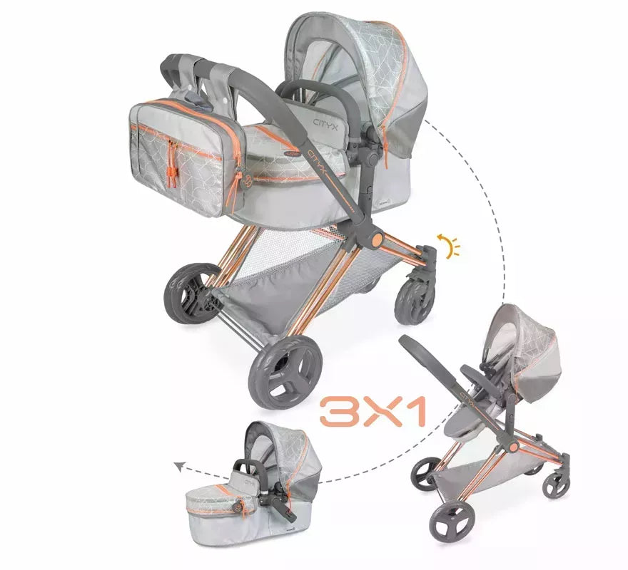 Translation missing: es.Coche de Muñecas de hasta 50 cm 3 en 1 Plegable